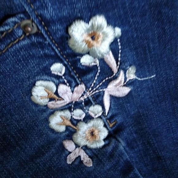 JEANS by TIME and TRU  EMBROIDERED Never Worn Wash JUNIORS Size 14 - Picture 3 of 11